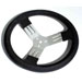 (image for) 13" Black Aluminum Karting Steering Wheel Smooth - Click Image to Close
