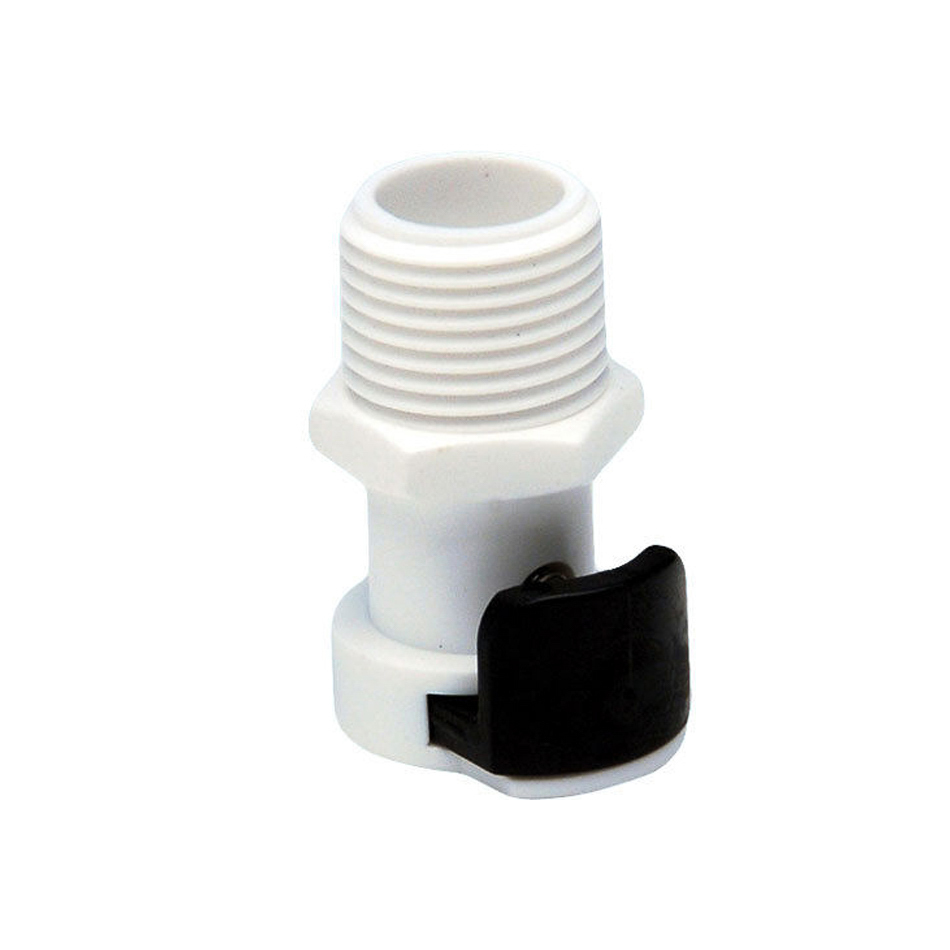 (image for) Fitting, Quick Disconnect, 3/8 in NPT Male, Plastic, White, Each