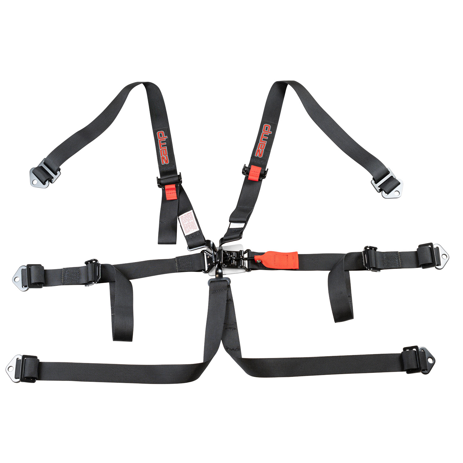 (image for) Zamp Race Seat Harness Black 2 Shoulder 2 6 Point Pull Up (In) S