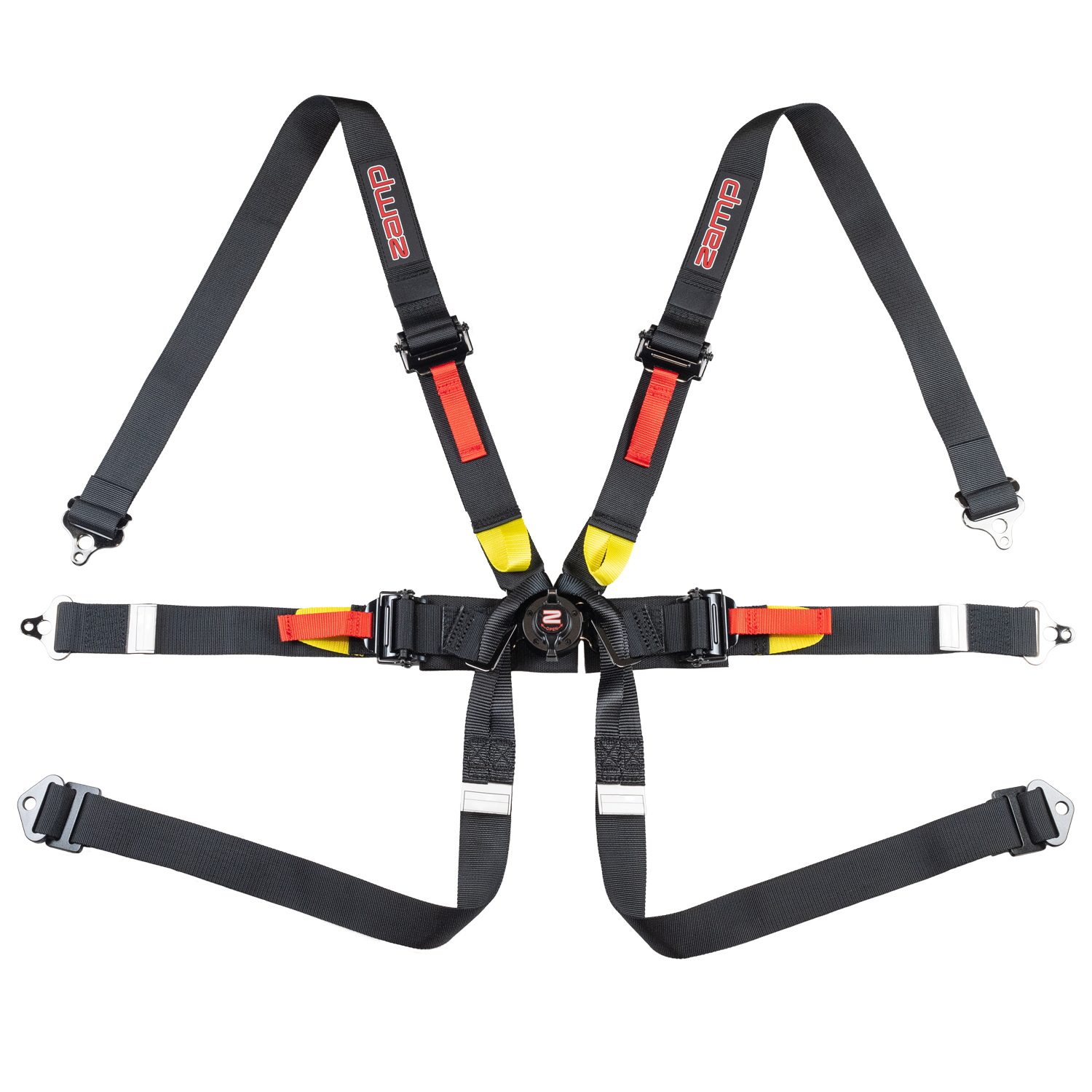 (image for) Zamp Race Seat Harness Black 2 Shoulder 2 6 Point Pull Down (Out