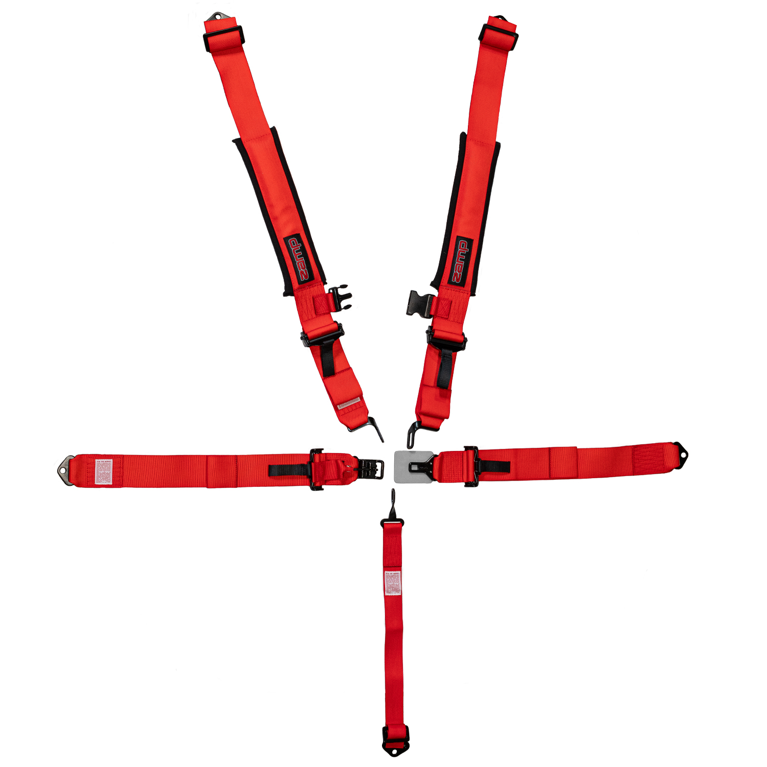 (image for) Zamp UTV Race Seat Harness Red 5 Point Pull Down (Out) 179.95