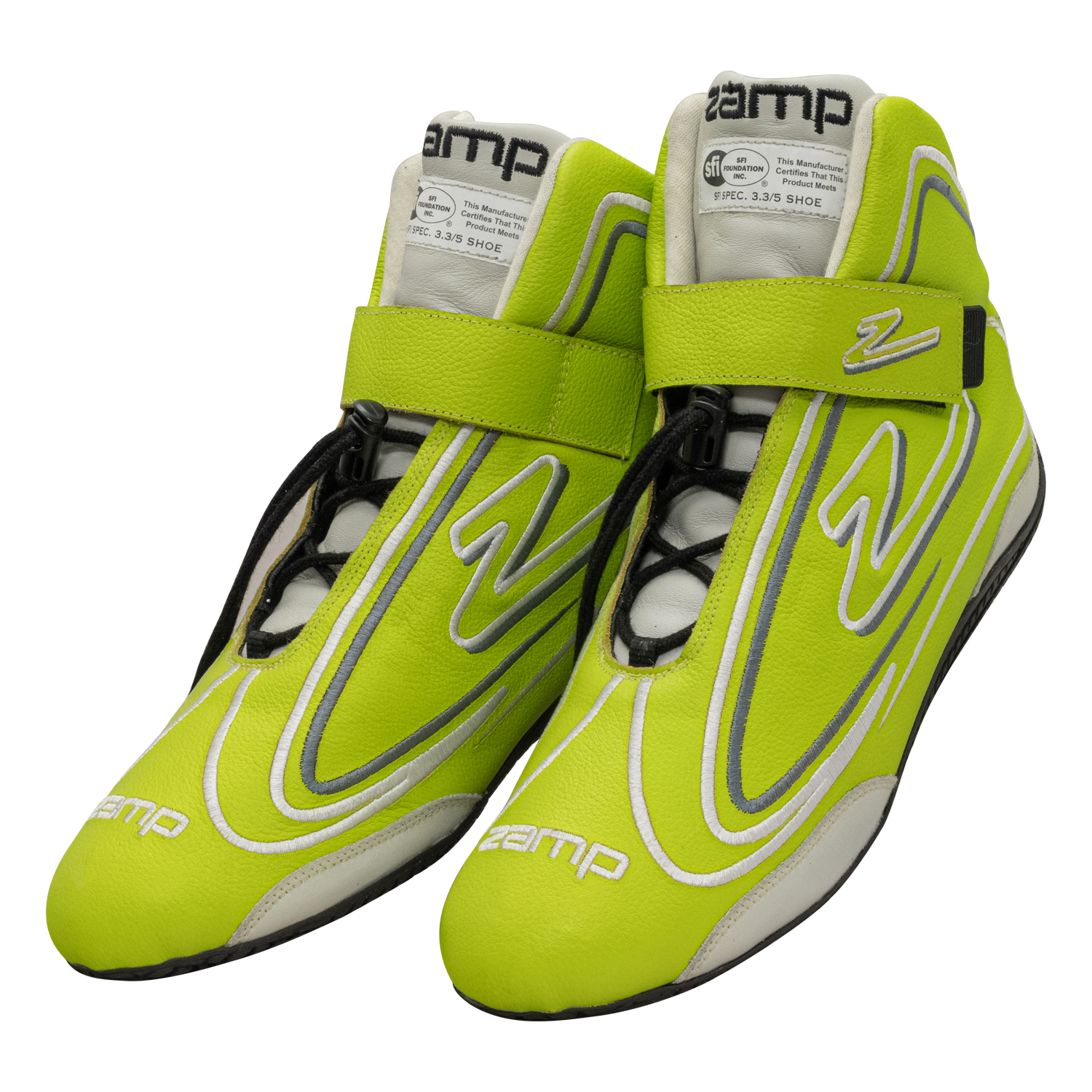 Zamp ZR-50 SFI 3.3/5  Race Shoe Neon GRN Size 13 115.5