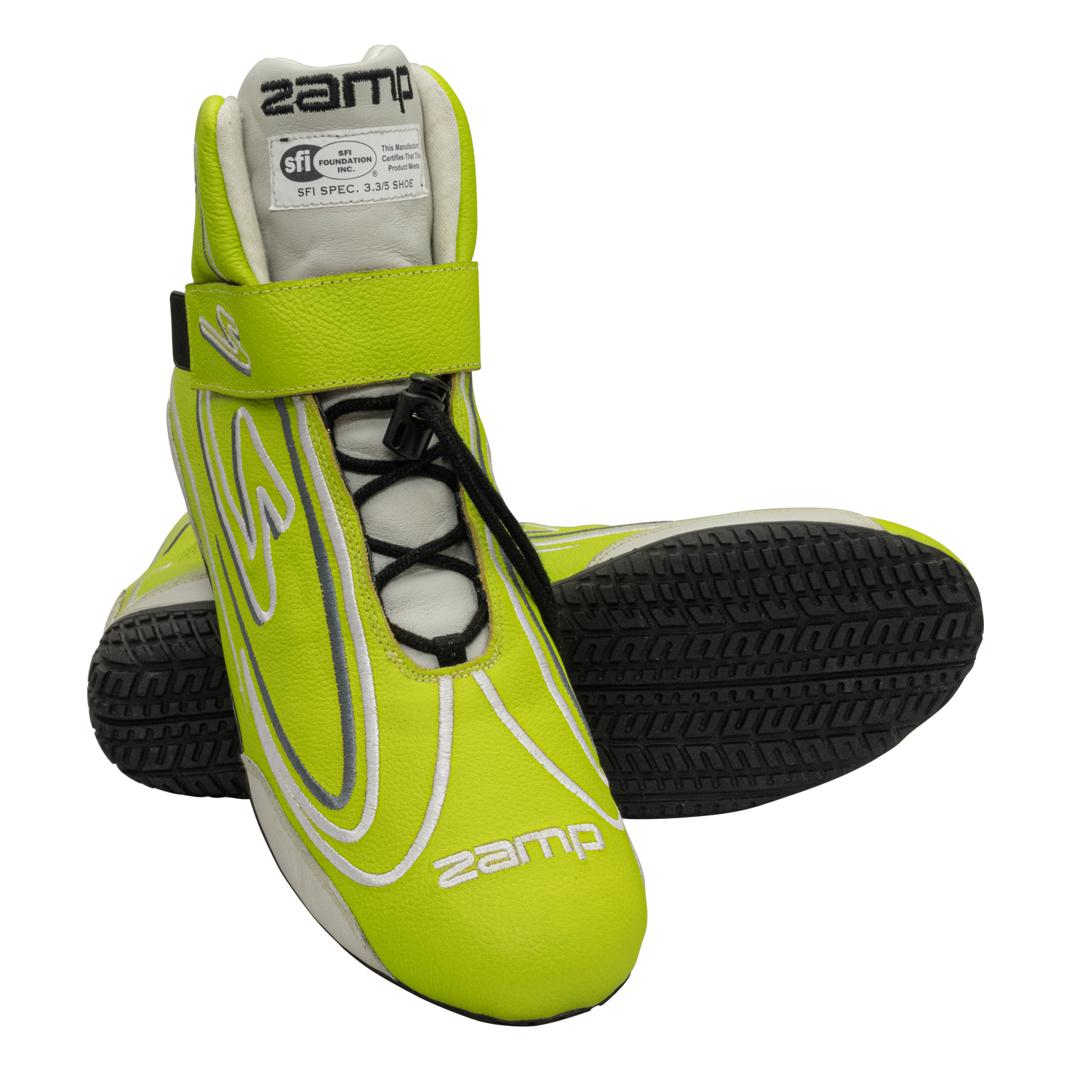 Zamp ZR-50 SFI 3.3/5  Race Shoe Neon GRN Size 13 115.5