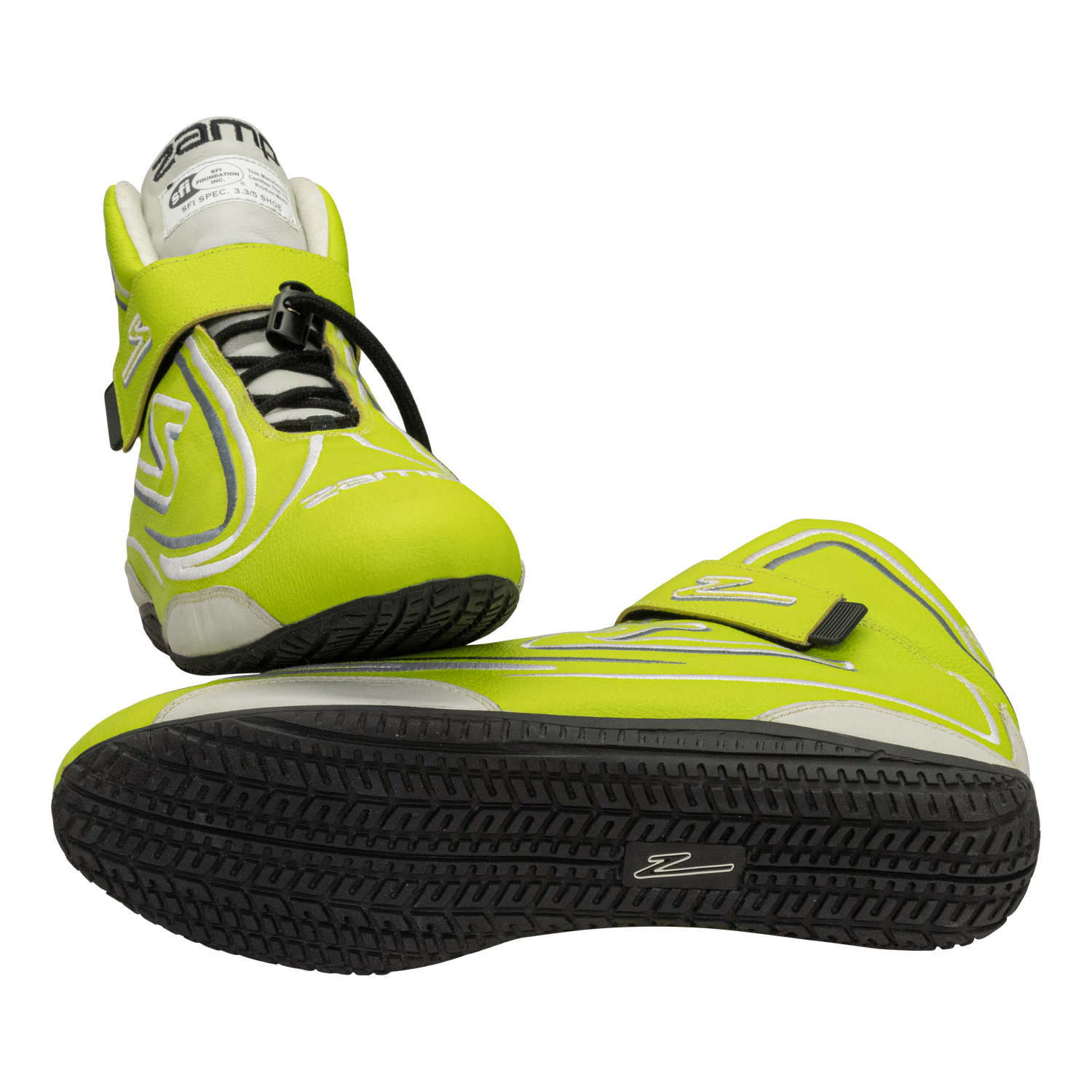 Zamp ZR-50 SFI 3.3/5  Race Shoe Neon GRN Size 13 115.5