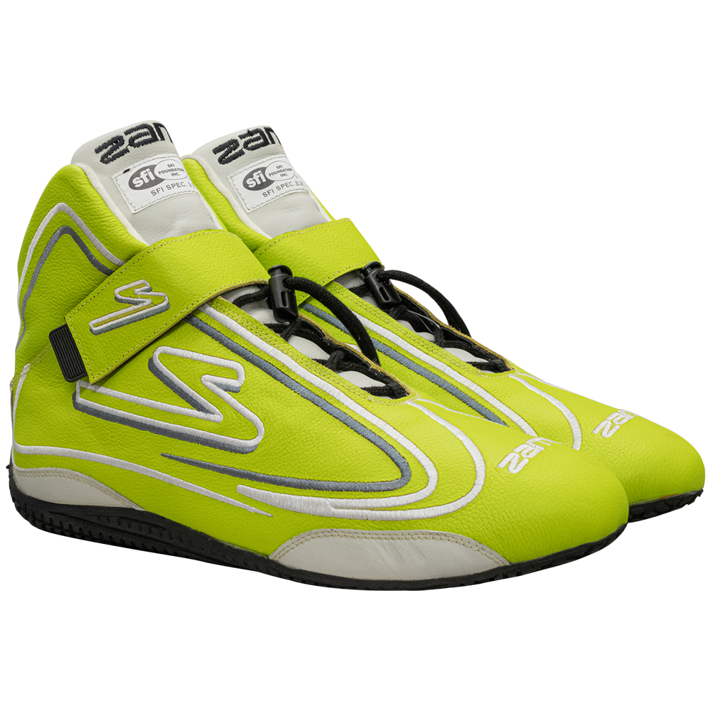 Zamp ZR-50 SFI 3.3/5  Race Shoe Neon GRN Size 13 115.5
