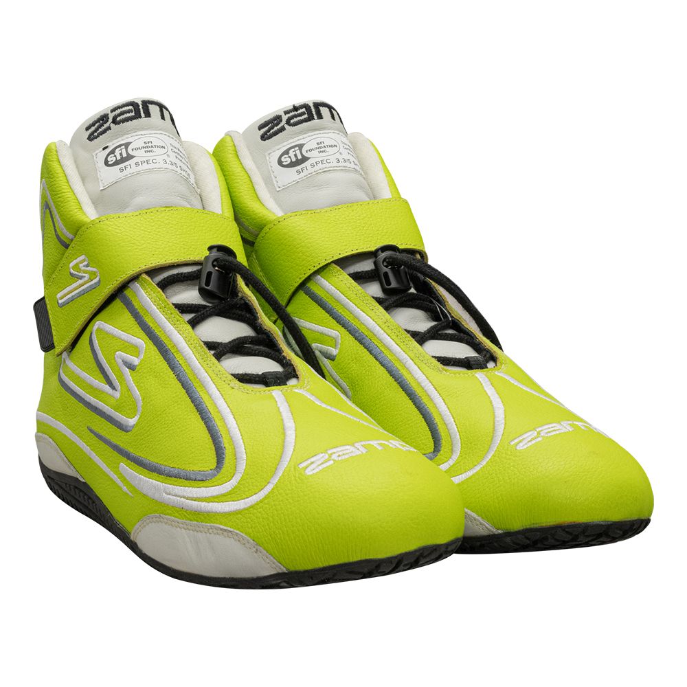 Zamp ZR-50 SFI 3.3/5  Race Shoe Neon GRN Size 13 115.5