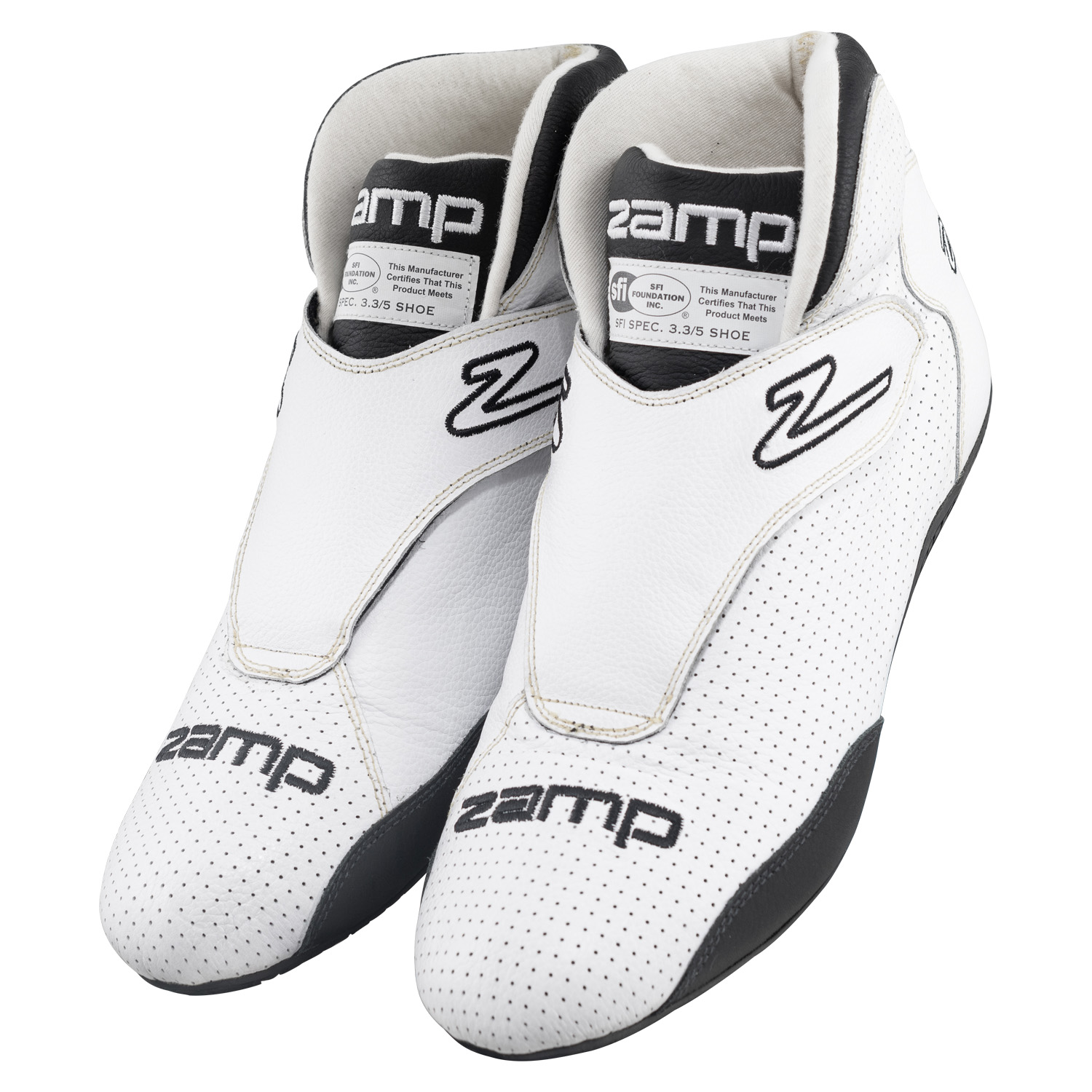 (image for) Zamp ZR-60 SFI 3.3/5 Race Shoe White Size 8 136.5