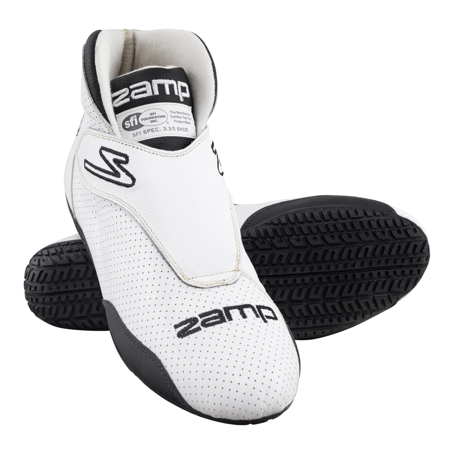 (image for) Zamp ZR-60 SFI 3.3/5 Race Shoe White Size 8 136.5