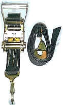 (image for) 8 FT RATCHET TIE DOWN 2' WEBBING WITH HOOKS